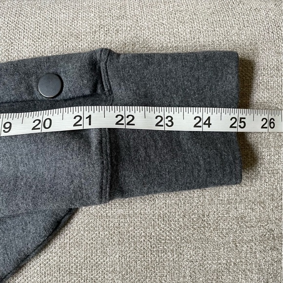 Cabi 3871 Cowl Snap Sleeve Convertible Charcoal Pullover Oversized Sweatshirt - Picture 11 of 12